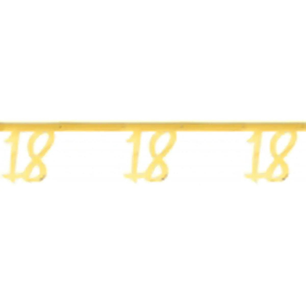 18 Years Old Birthday Banner, Metallic Gold