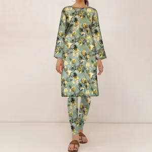 2PC- Unstitched Digital Printed Linen Suit PW9468