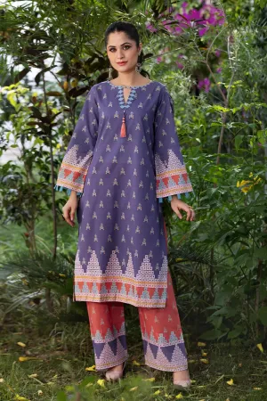 2PC Unstitched Printed Lawn Shirt and Trouser KST-2636