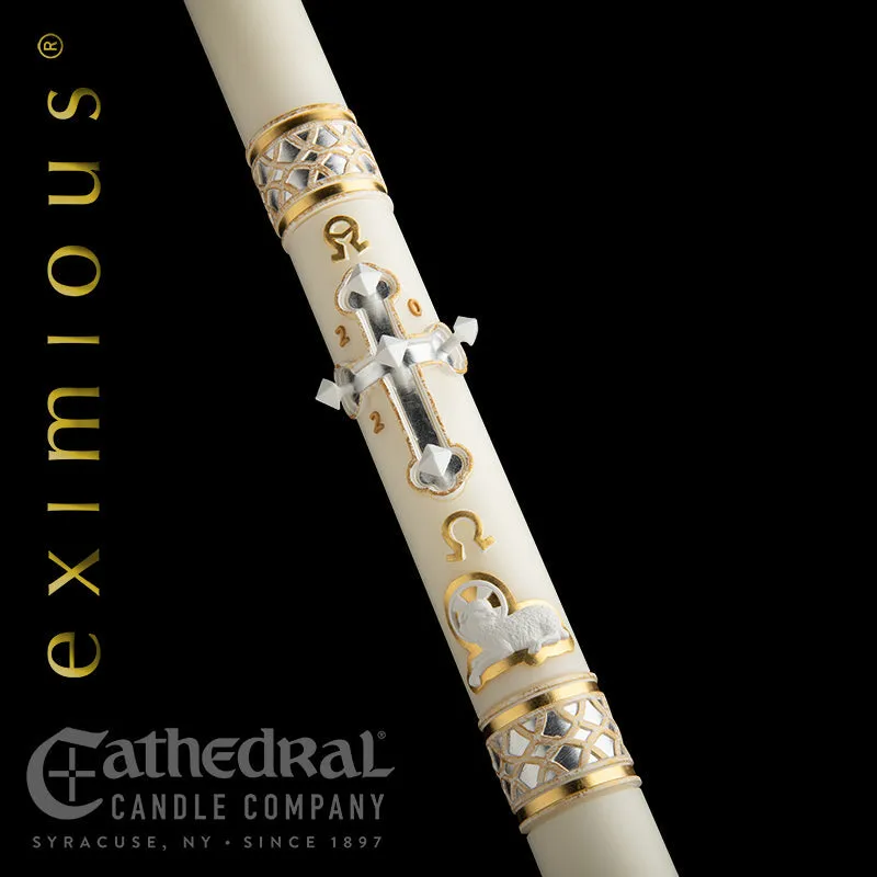 2" x 44" Merciful Lamb Eximious Paschal Candle