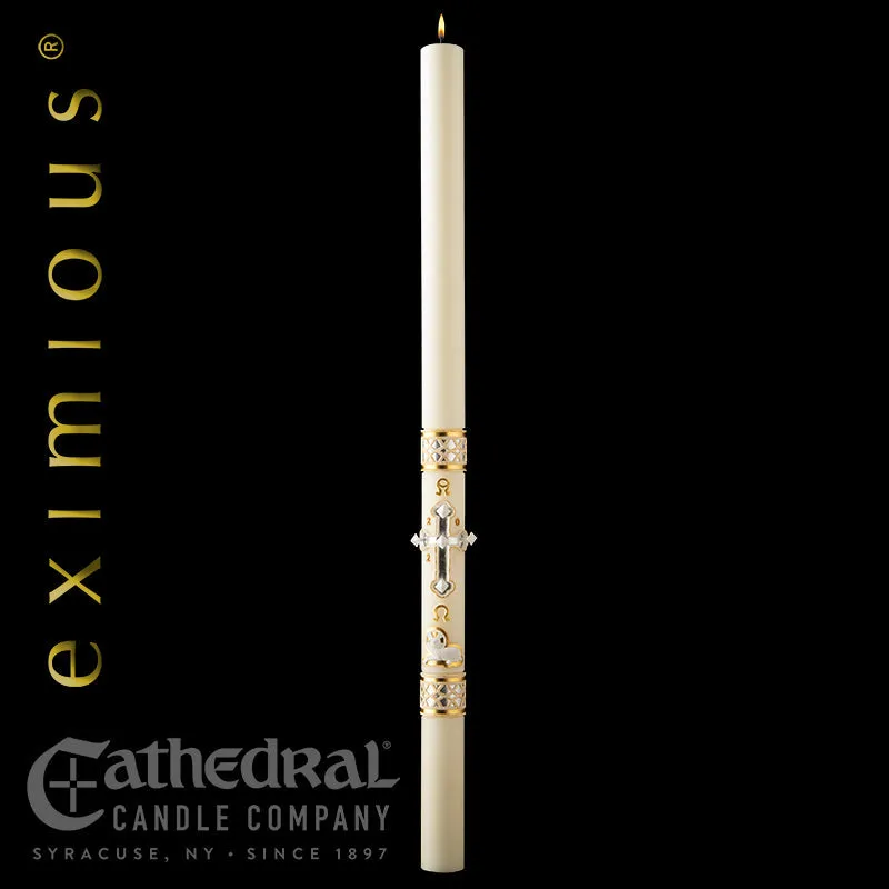 3" x 60" Merciful Lamb Eximious Paschal Candle