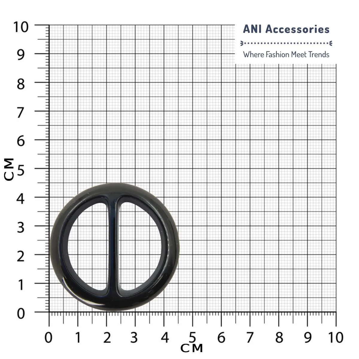 ABS Circle Black Sliding Buckle