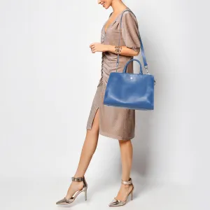 AIGNER Blue Leather Cybill Tote