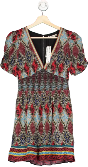 Alice   Olivia Jewel Multi Printed Dress Size UK 8