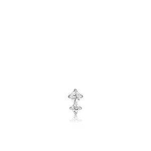 Ania Haie Silver Double Sparkle Barbell Single Earring