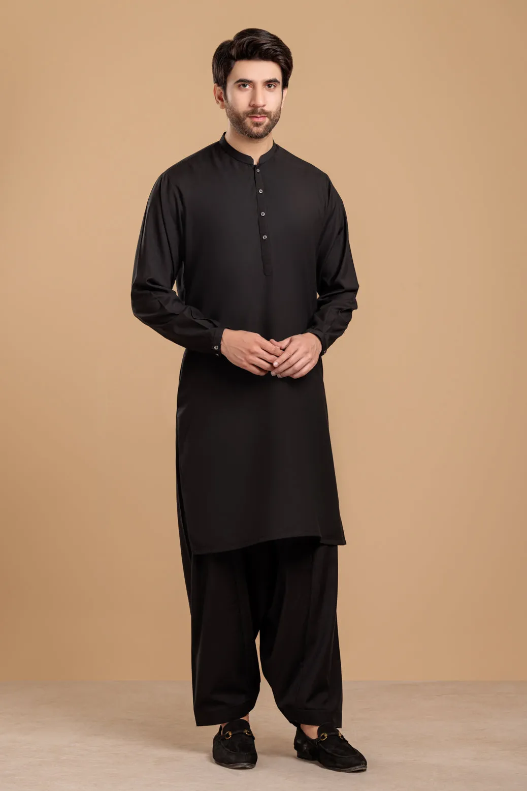 BLACK-BLENDED-KURTA SHALWAR- (KSRS23-083)