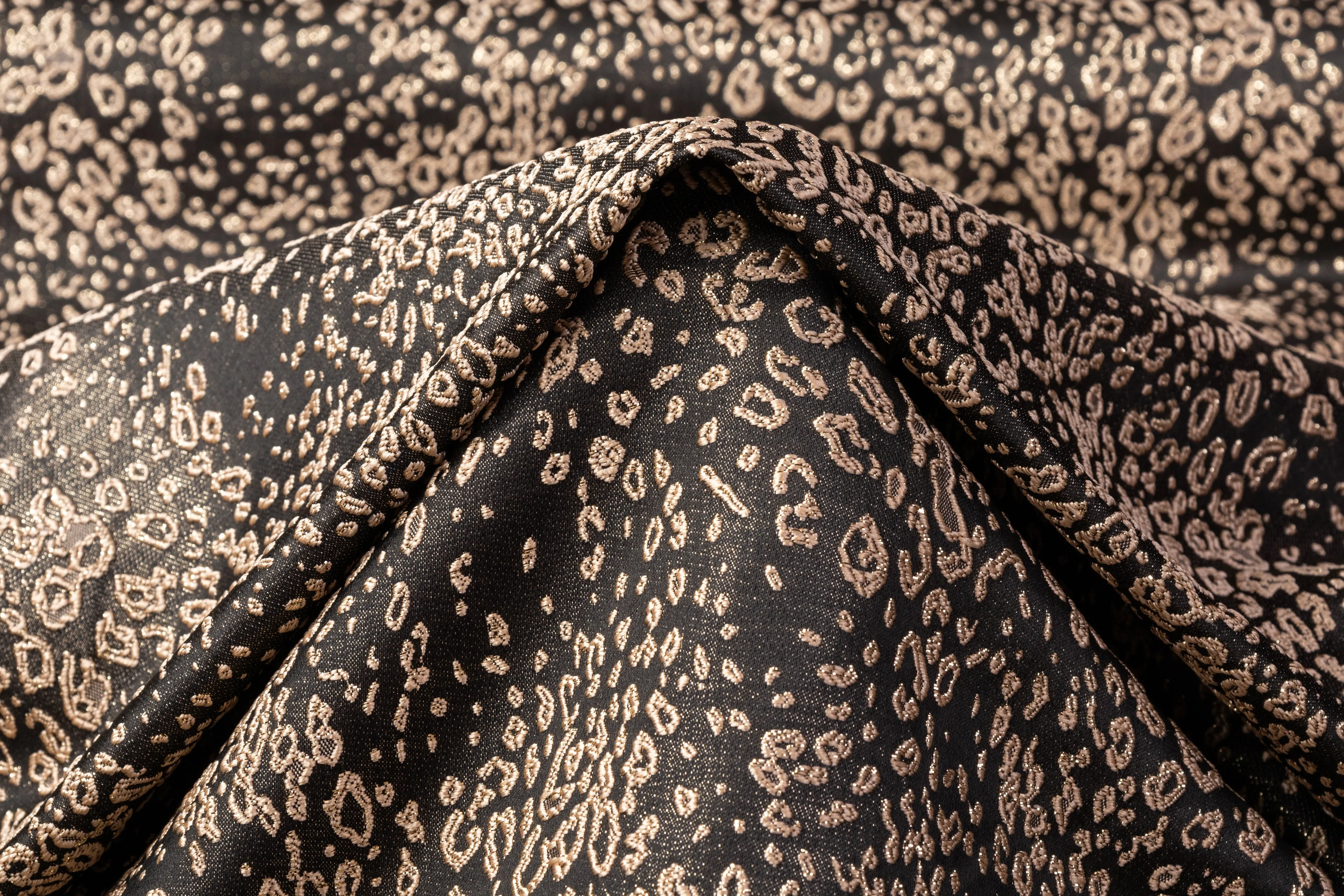 Cheetah Metallic Brocade - Brown / Bronze