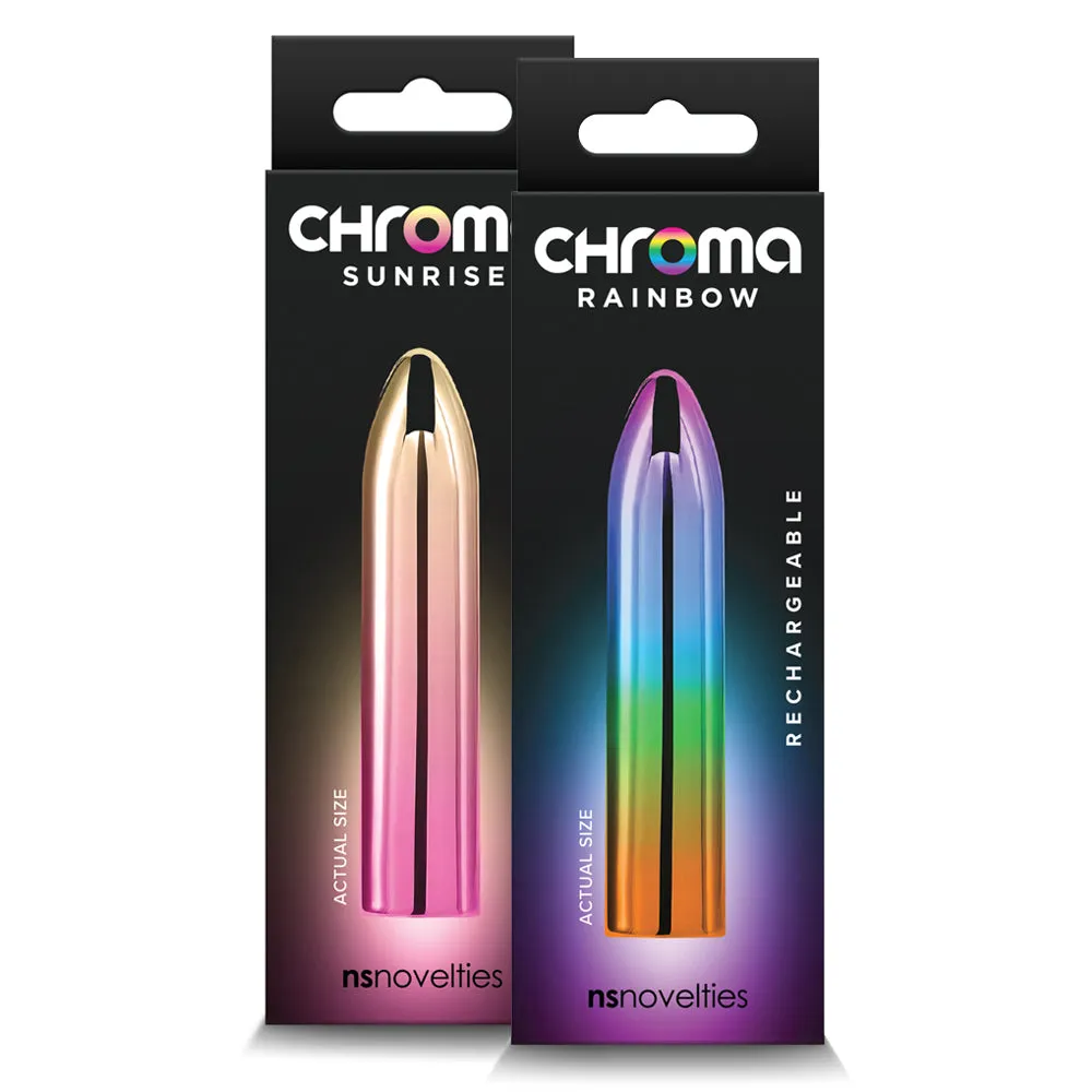 Chroma Rechargeable Tapered Metallic Mini Vibrator - Medium