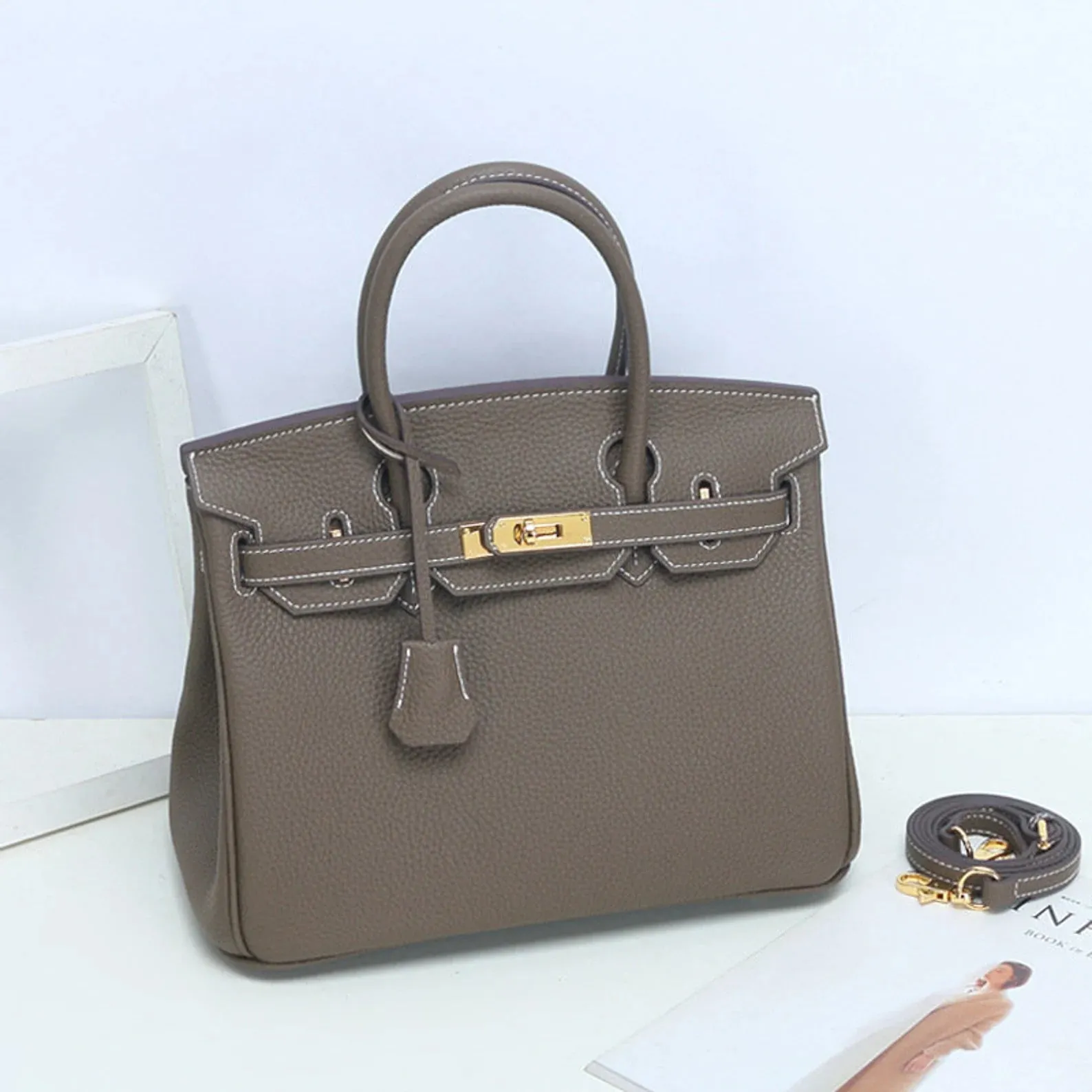 Classic Leather Shoulder Bag