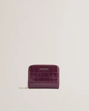 Connii Croc Effect Mini Purse Maroon