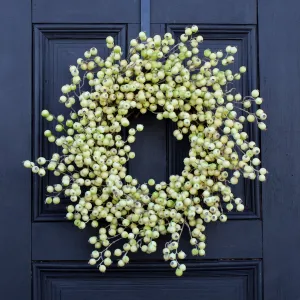 Cream & Green Gooseberry All Seasons Front Door Wreath