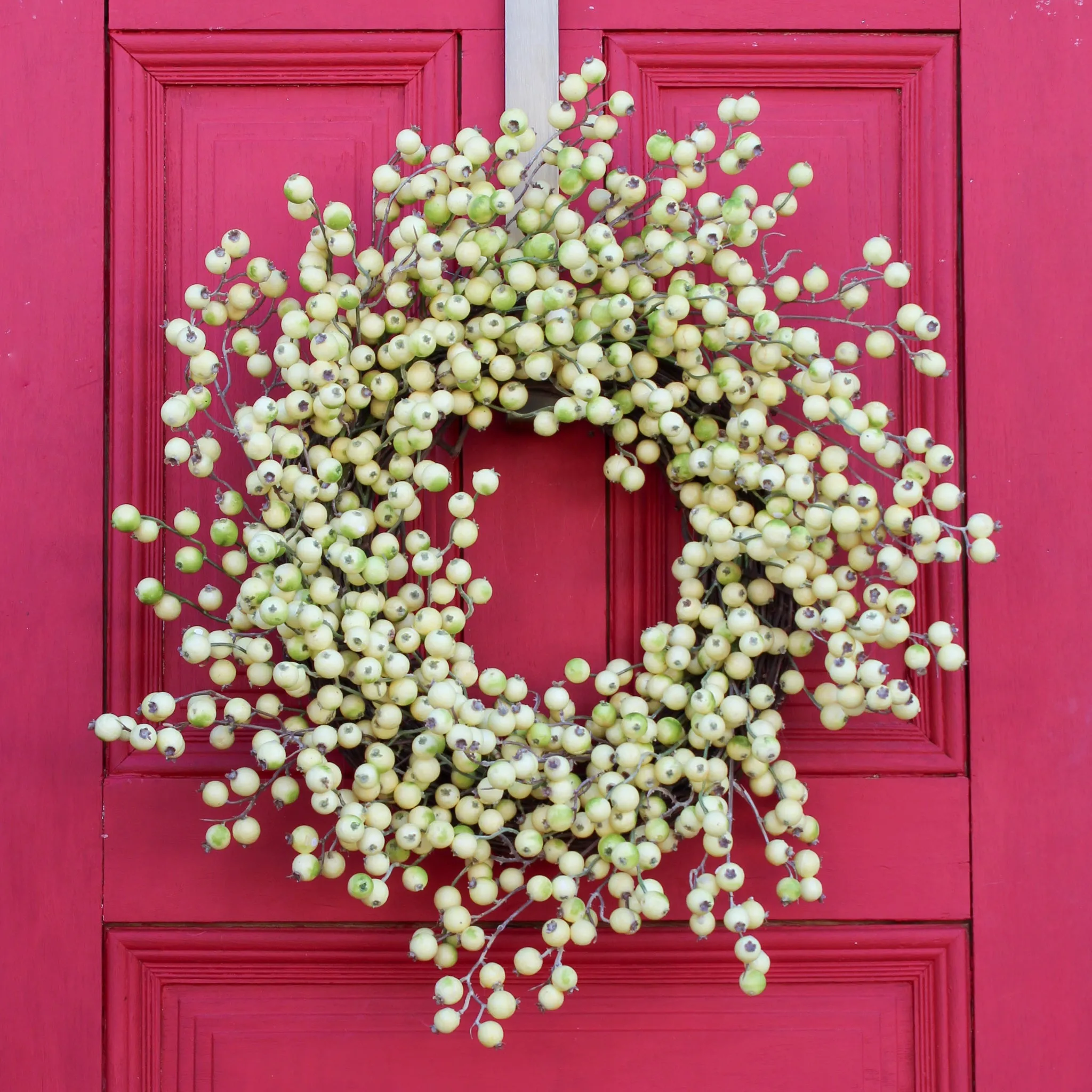 Cream & Green Gooseberry All Seasons Front Door Wreath