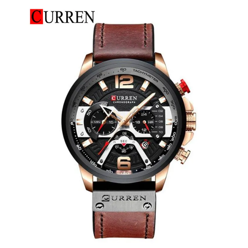 CURREN Original Brand Leather Straps Wrist Watch For Men With Brand (Box & Bag)-8329