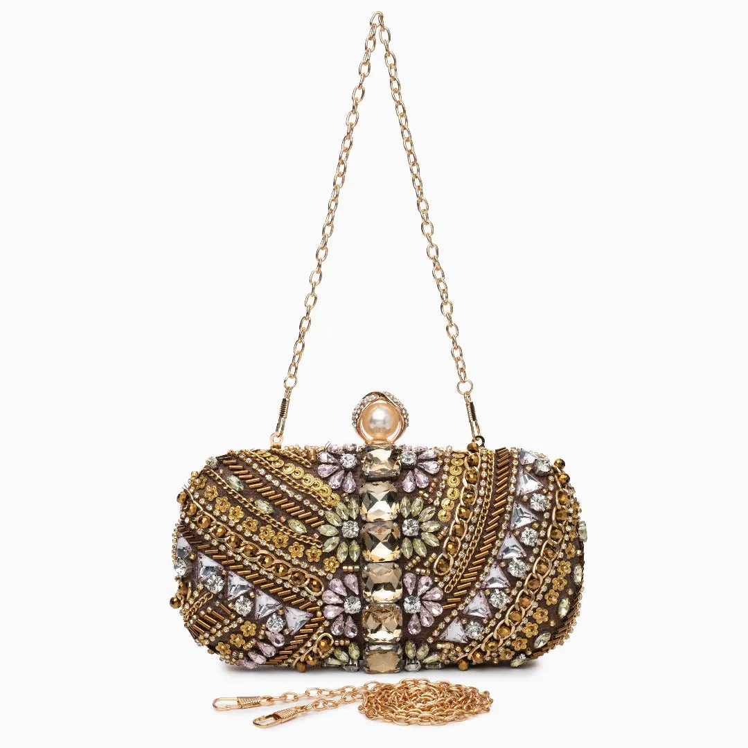 Cynthia Beaded Embroidery Clutch Bag