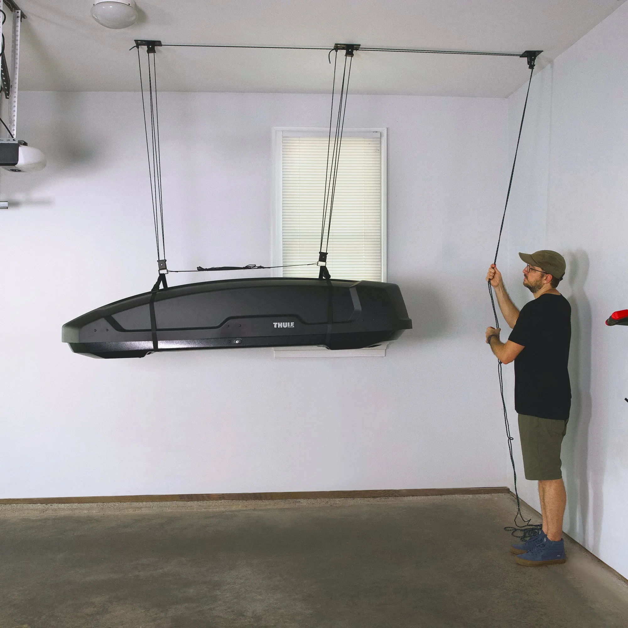 Elite Heavy Duty Cargo Box Hoist Garage Ceiling Storage Hoist | Holds up to 150 lbs