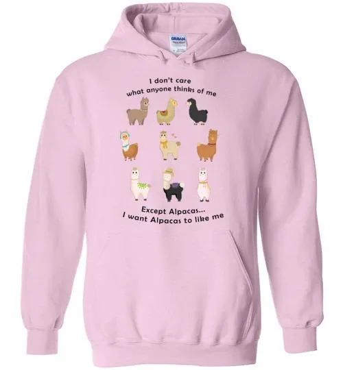 I Want Alpacas to Like Me Gildan Heavy Blend Hoodie