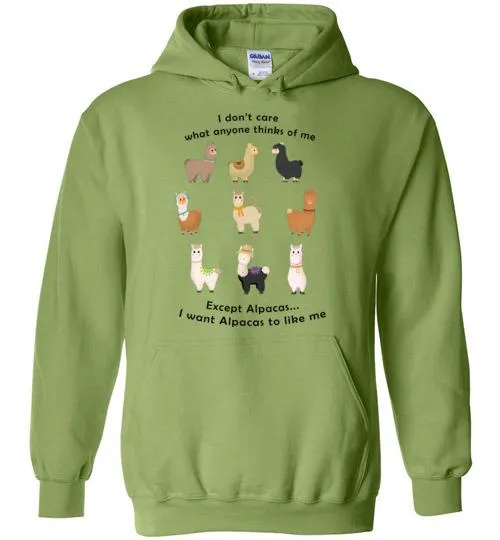 I Want Alpacas to Like Me Gildan Heavy Blend Hoodie