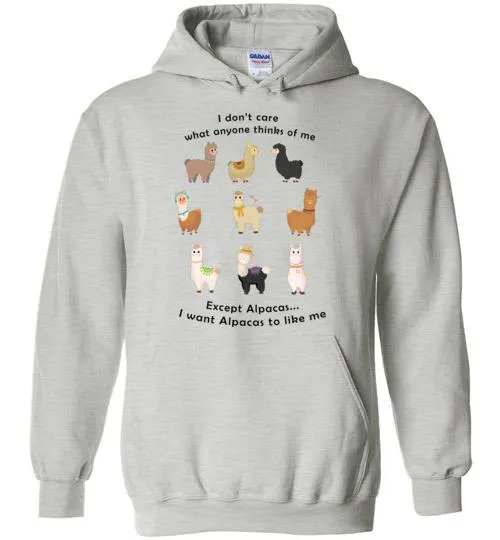 I Want Alpacas to Like Me Gildan Heavy Blend Hoodie