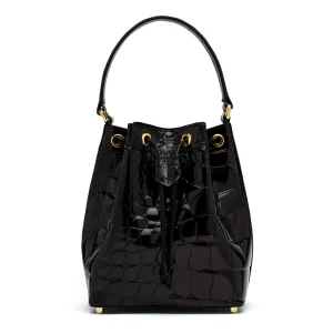 Isla Tote in Black Alligator