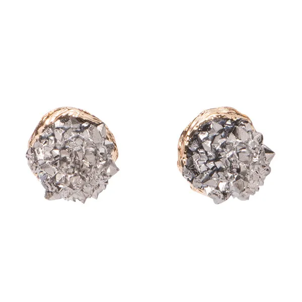 Kayla Druzy Ball Stud Earrings