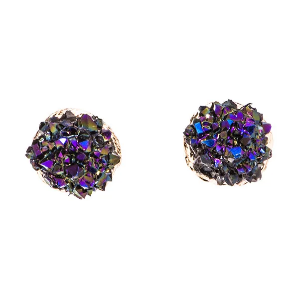 Kayla Druzy Ball Stud Earrings