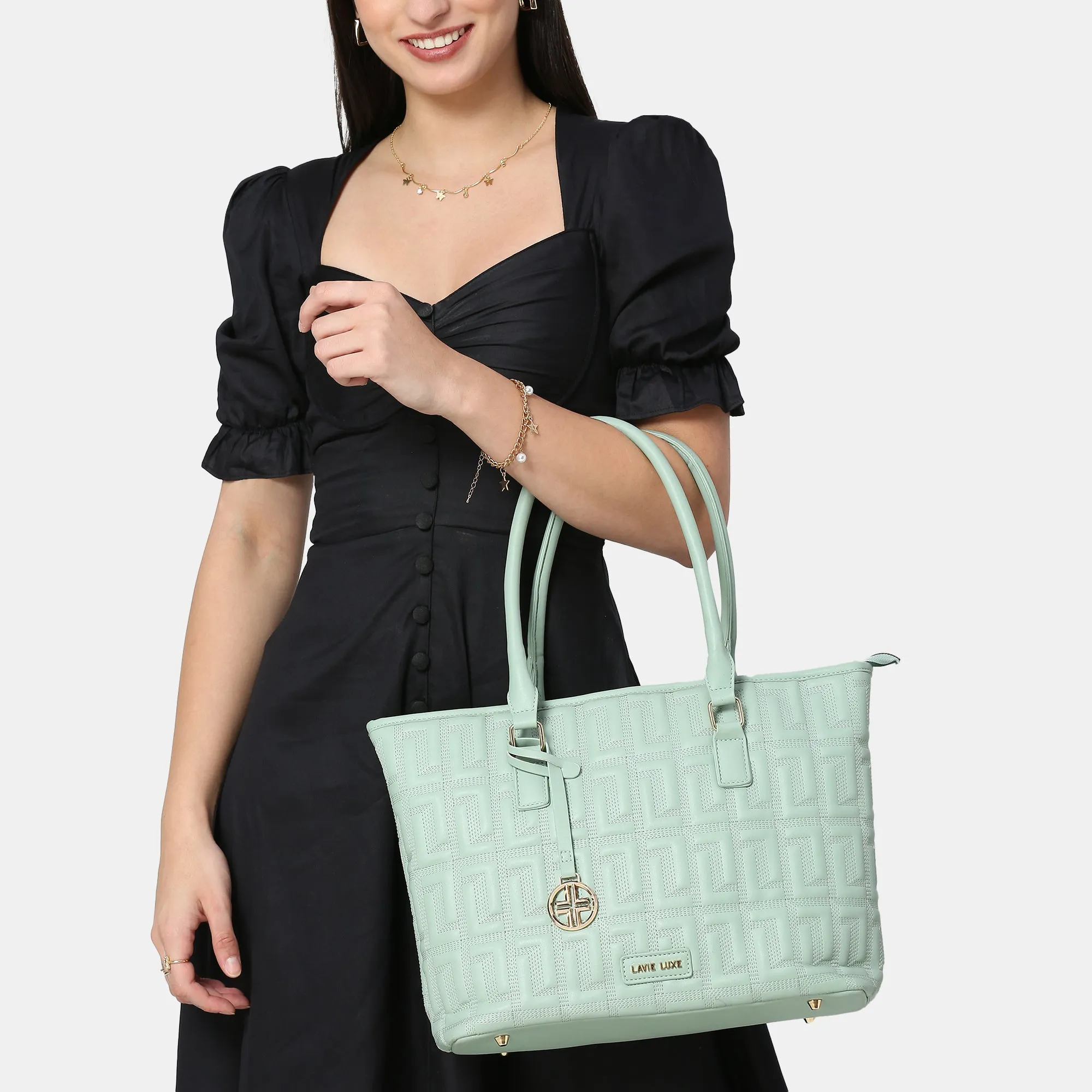 Lavie Luxe Jerry Mint Large Women's Tote