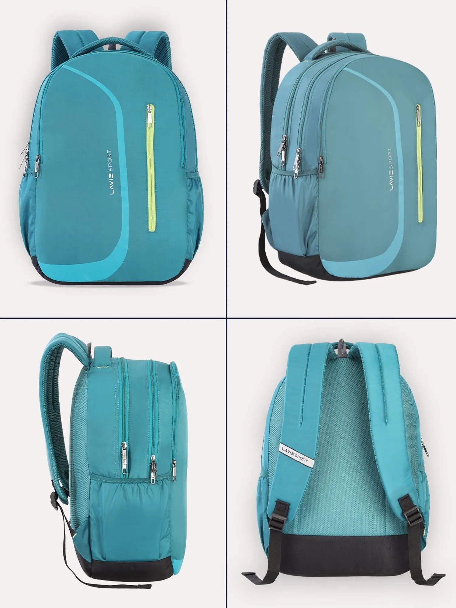 Lavie Sport Zolt X 34L Laptop Backpack For Men & Women | College Bag For Boys & Girls Teal