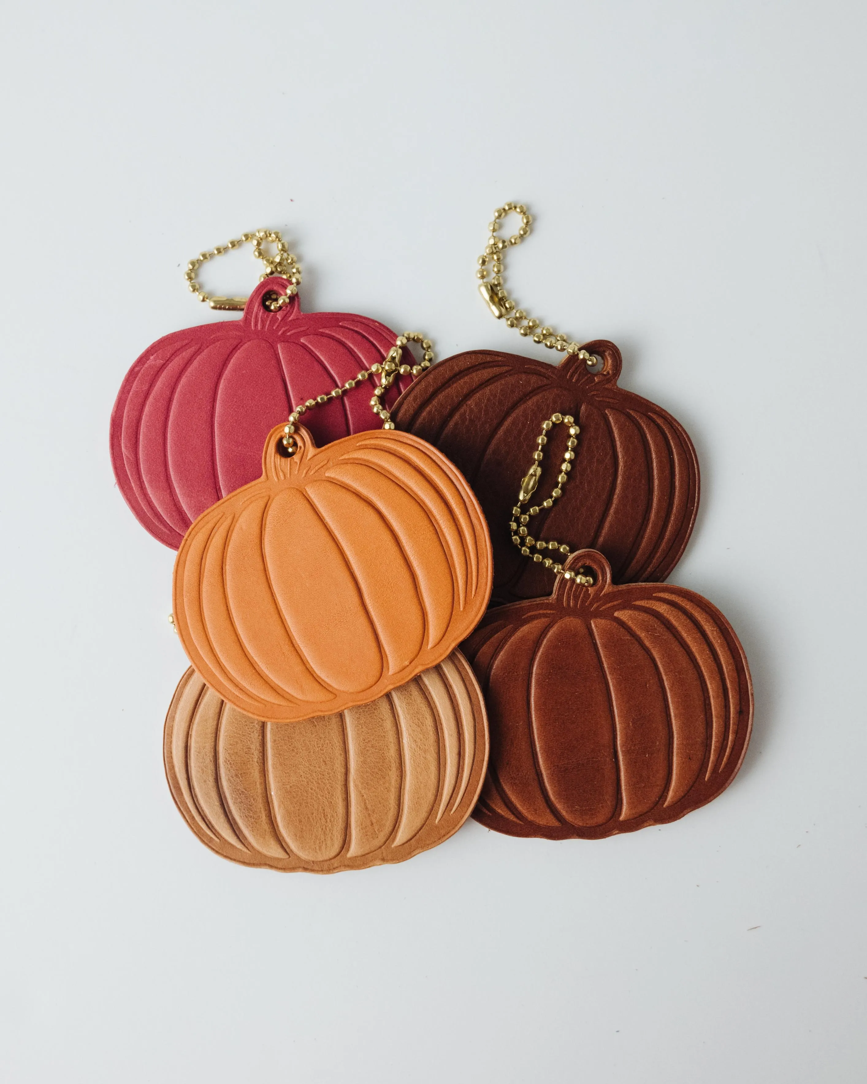 Leather Pumpkin Tag