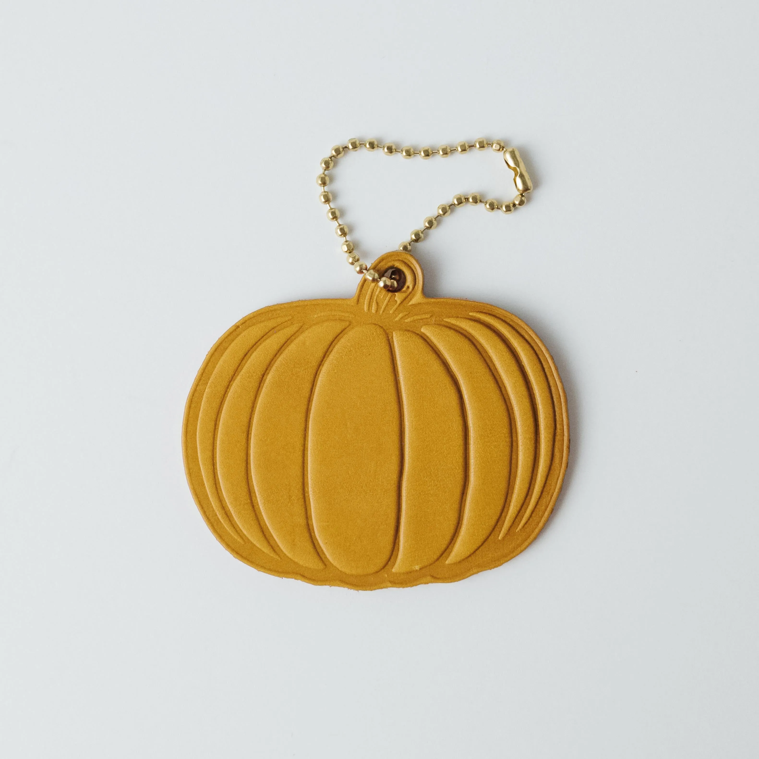 Leather Pumpkin Tag