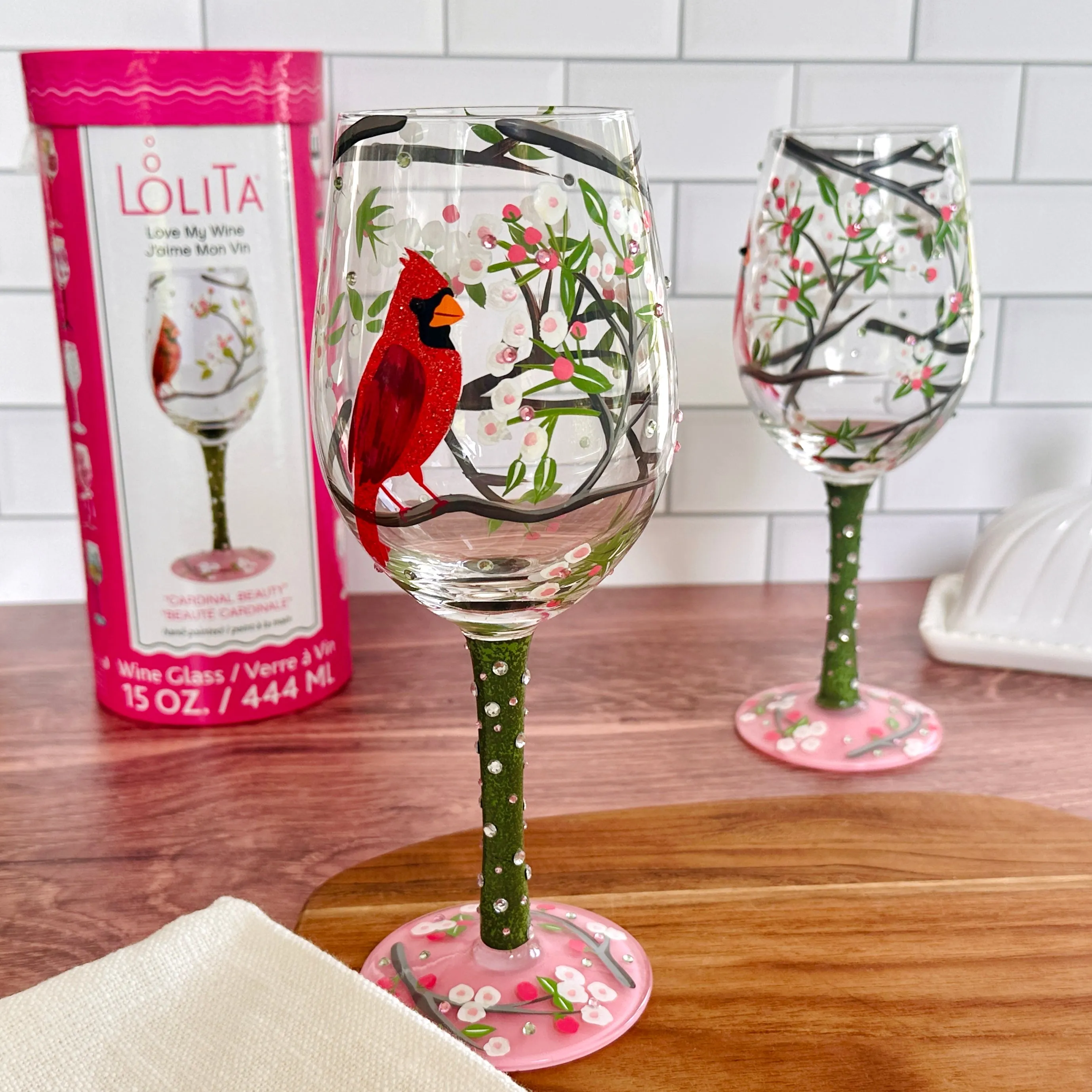 Lolita Set of 2 Cardinal Wine Glasses