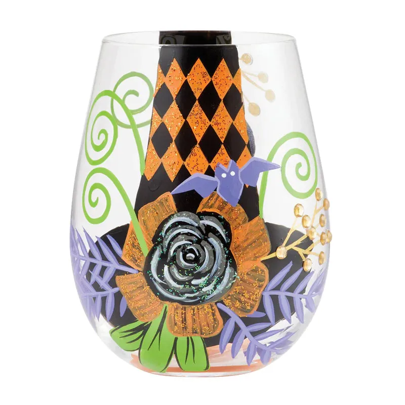 Lolita Set of 2 My Fancy Witch Hat Stemless Wine Glasses