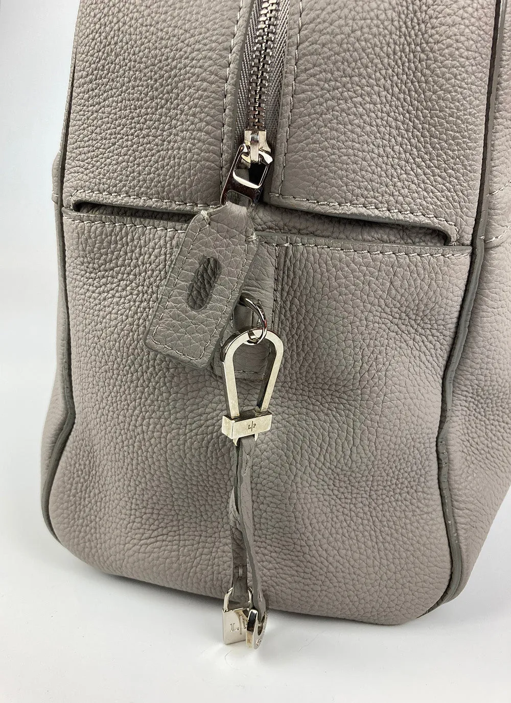 Loro Piana Grey Leather Duffle Tote