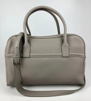 Loro Piana Grey Leather Duffle Tote