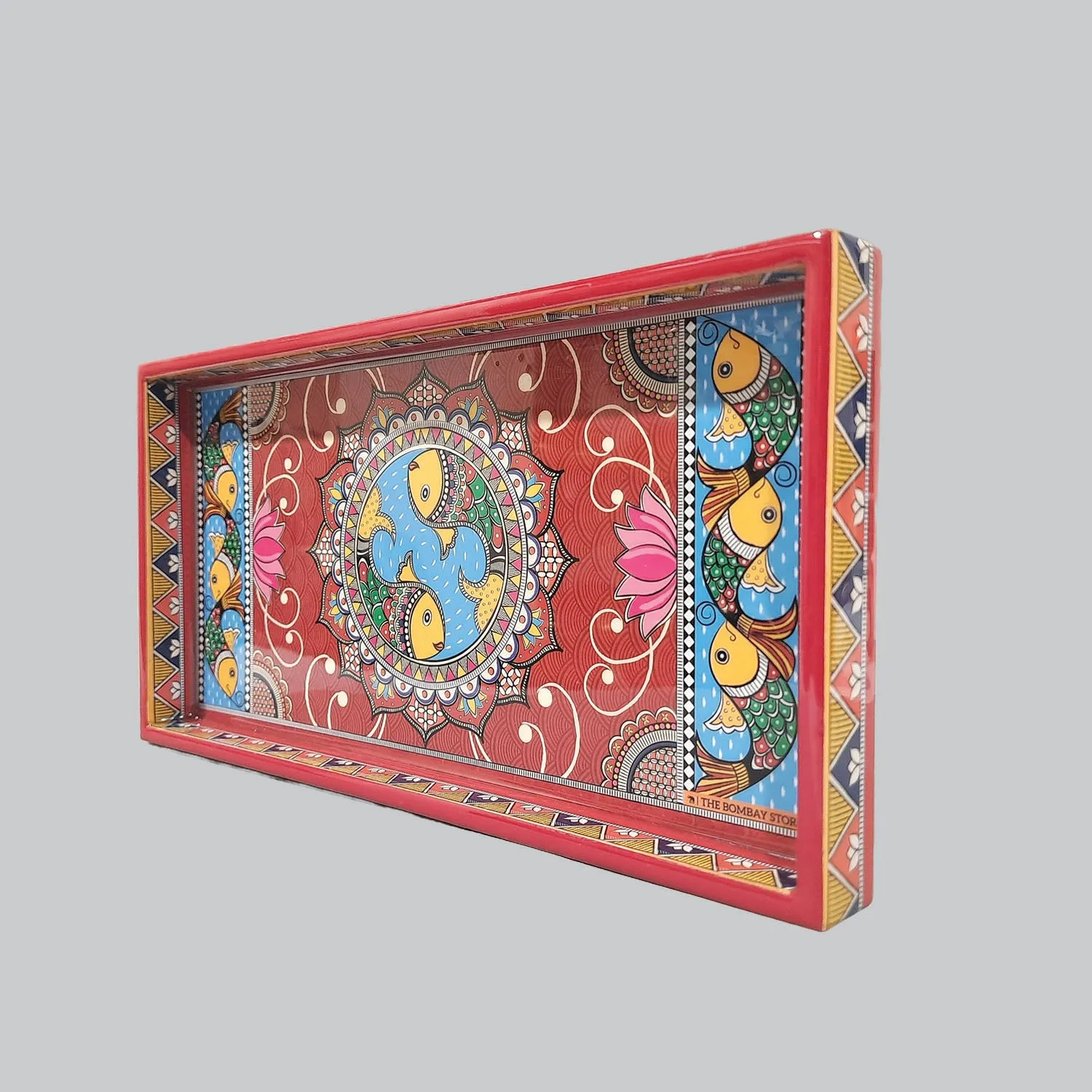 Madhubani Rectangle Enamel Mini Tray