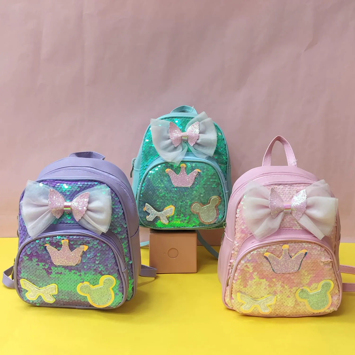 Mini Sequence Bow Backpack.