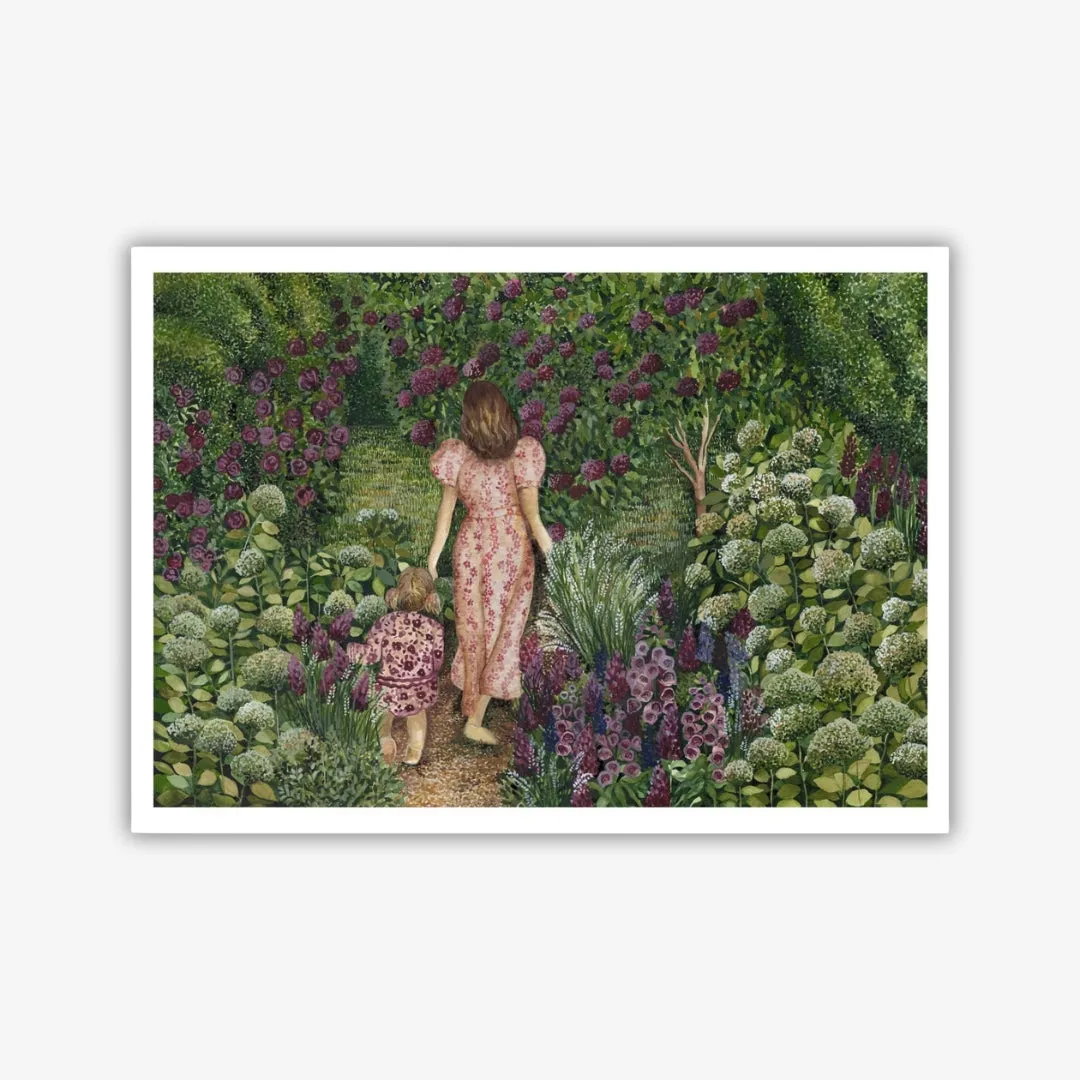 Mother Daughter Journey Landscape Print A4