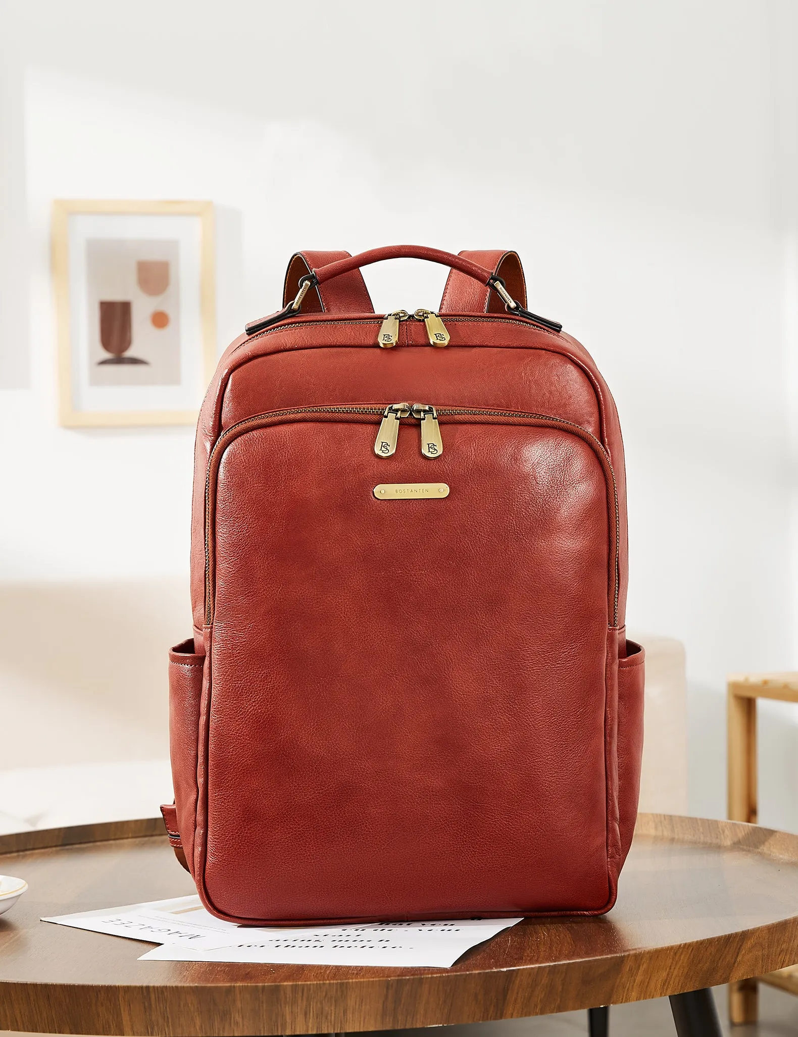 Multifunctional Designer Leather Backpack -- Big and Light