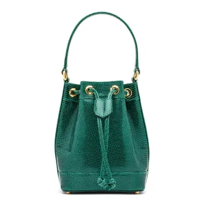 Petite Isla Tote in Green Lizard