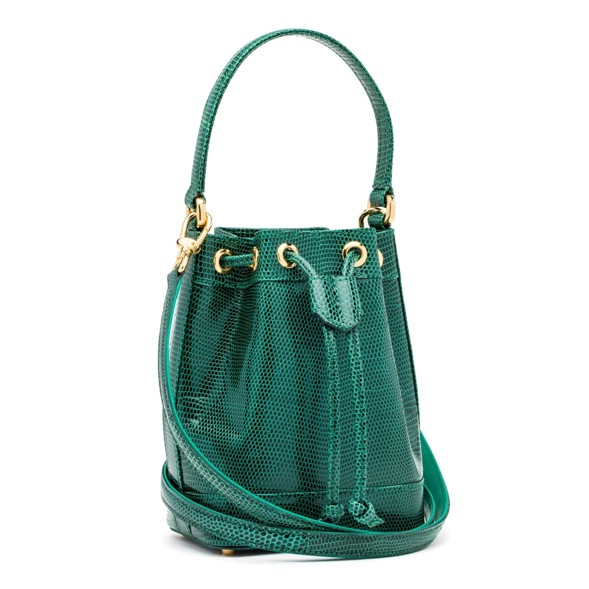 Petite Isla Tote in Green Lizard