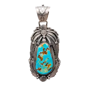 Pilot Mountain Turquoise Pendant | Mark Yazzie