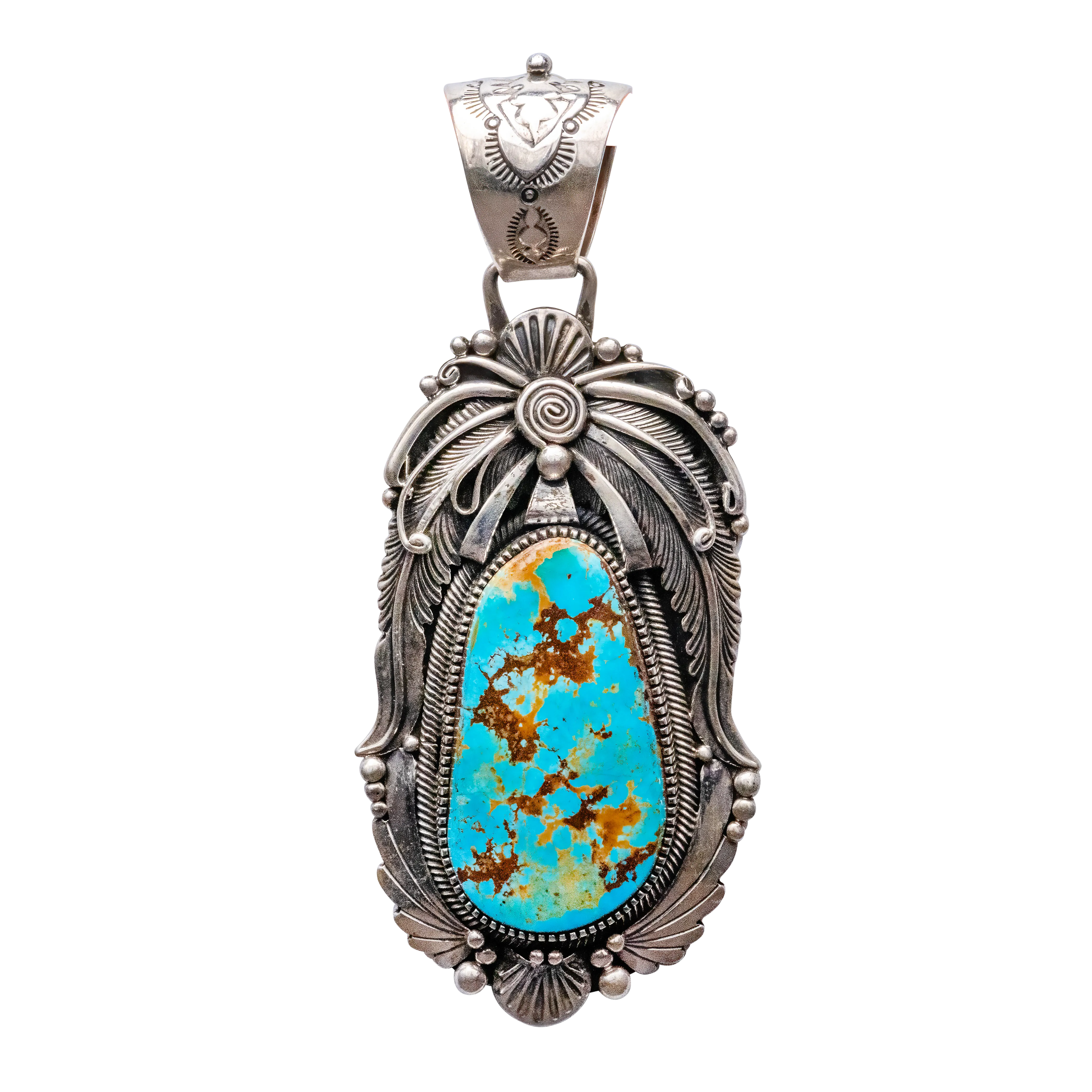 Pilot Mountain Turquoise Pendant | Mark Yazzie