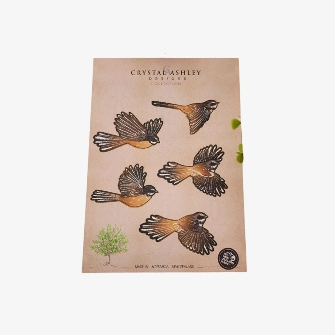 Optimized Wall Art Set Featuring Fantail Birds