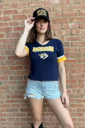 Predators Rhinestone Fringe Tee