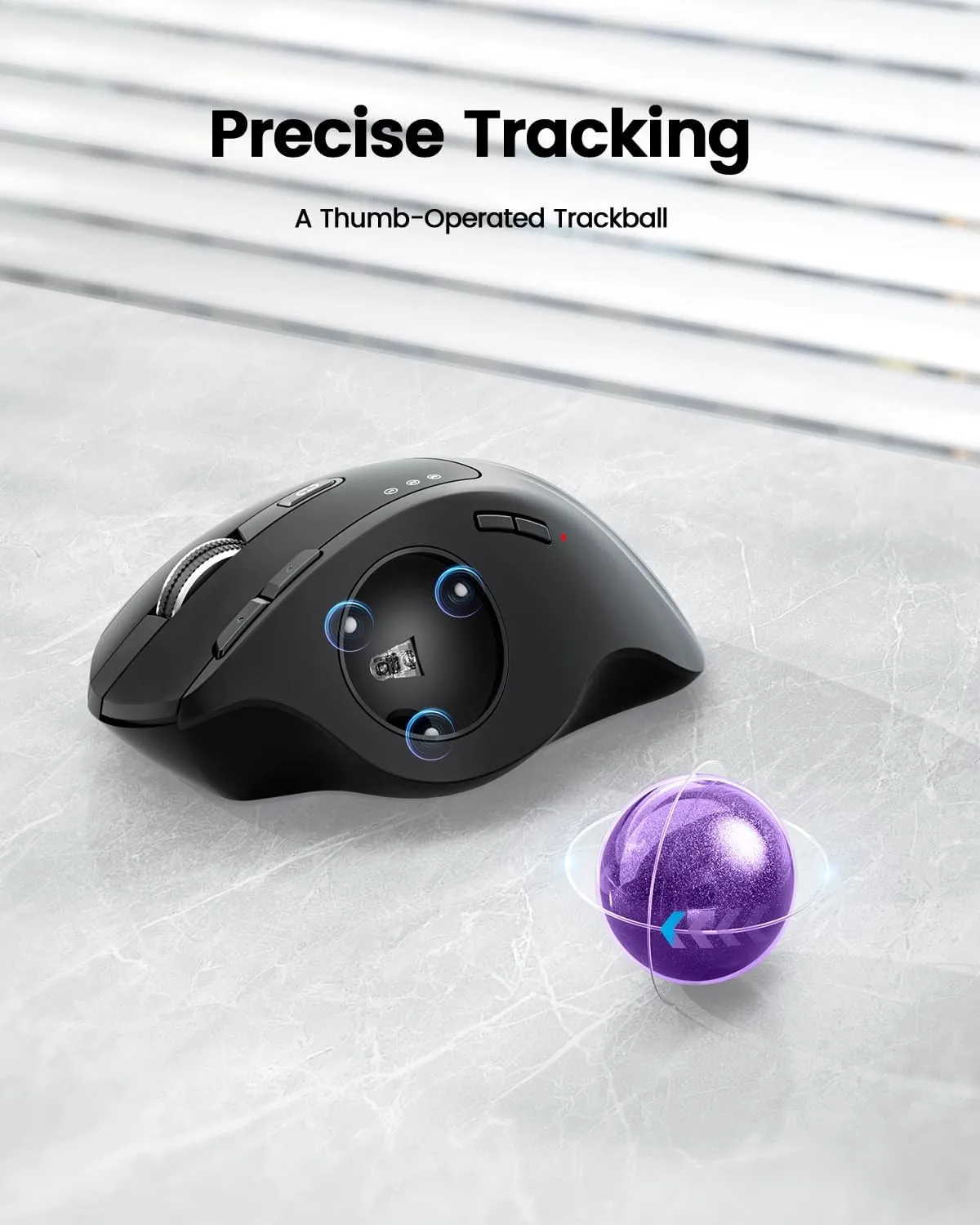 ProtoArc EM01 NL Ergonomic Bluetooth Rollerball Mouse 🖱️