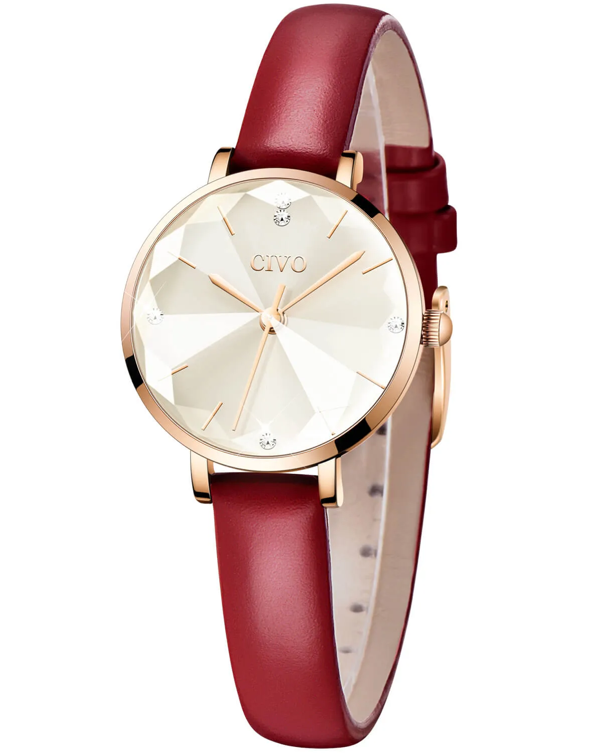 Quartz Women Watch | Leather Band | CIVO 8128C