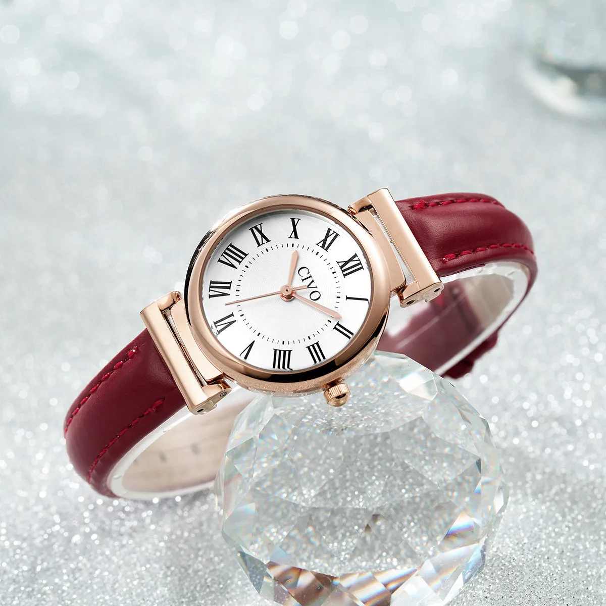 Quartz Women Watch | Leather Band | CIVO 8129C