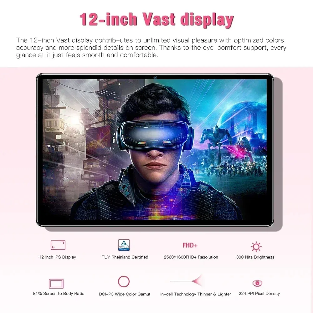 Snapdragon 8 gen2 Android Tablet PC 12 Inch 16G 1TB WIFI 5G Tab Ultra Learning Office Entertainment