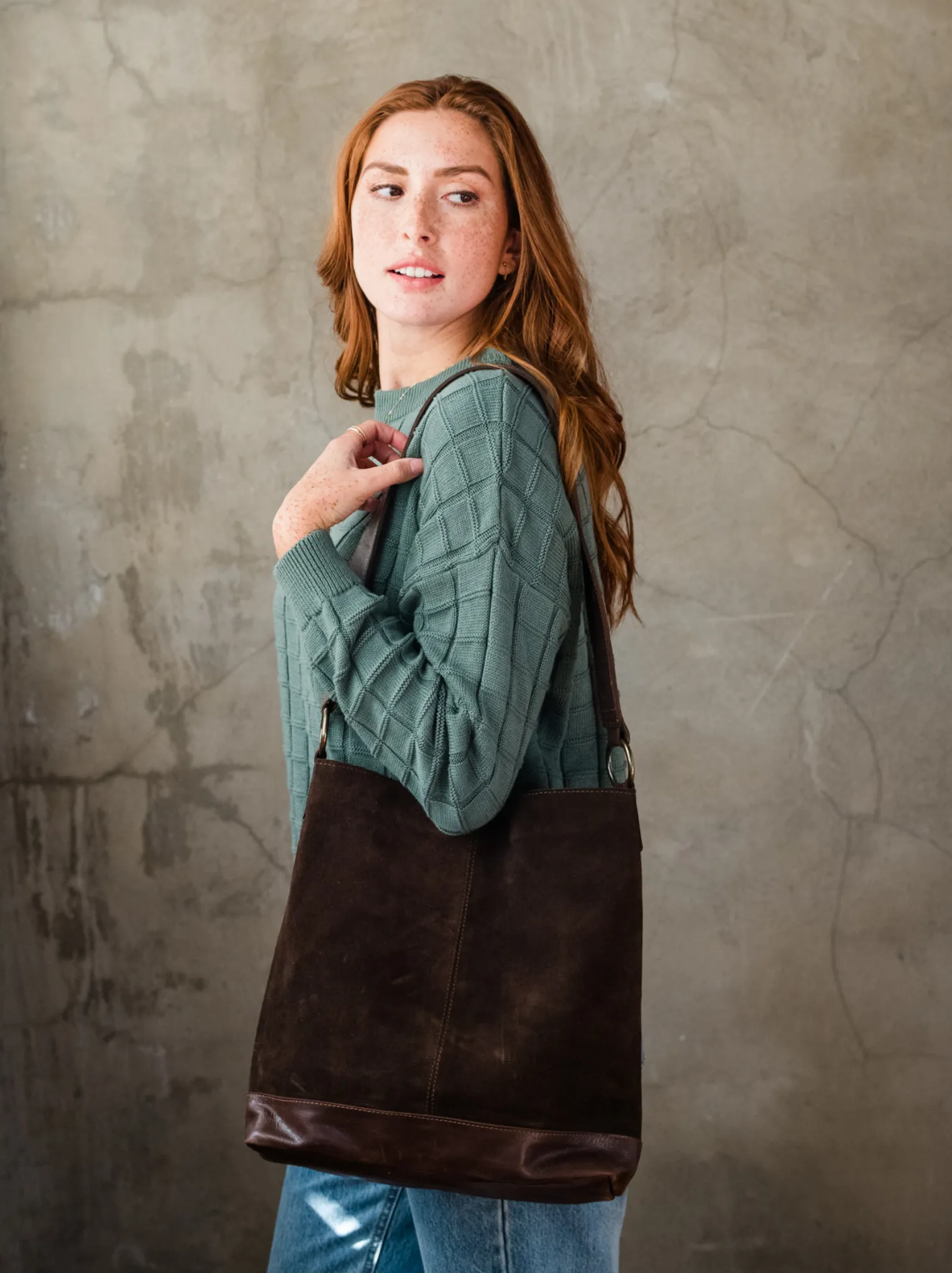 Talia Suede Tote