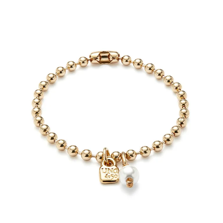 UNOde50 Ball Bracelet with Shell Pearl