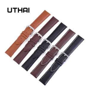 UTHAI Z24 22mm Watch Band Leather Watch Straps 10-24mm Watchbands Watch Accessories High Quality 20mm watch strap